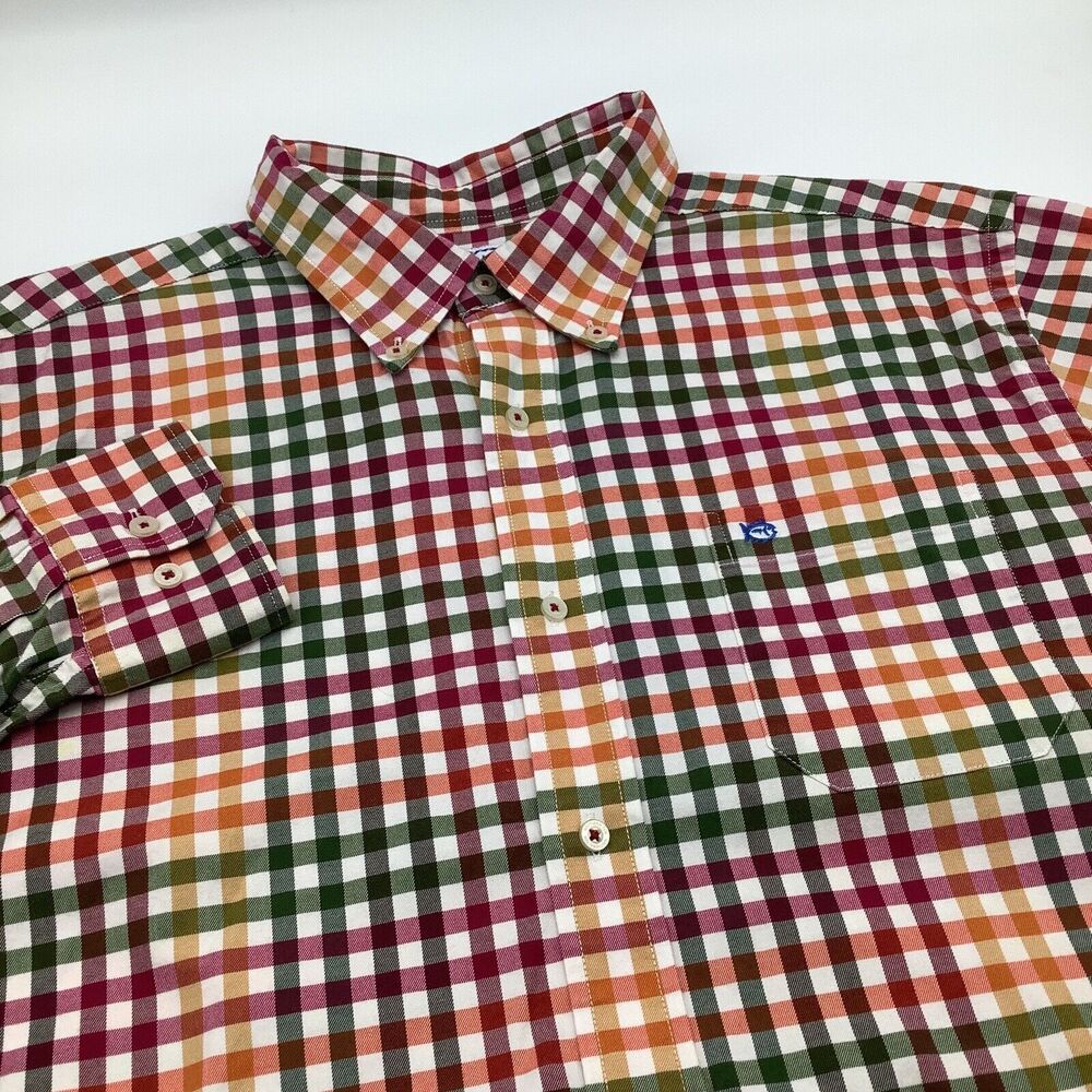 Southern Tide Mens Classic Fit Long Sleeve Button Up Shirt Size Large